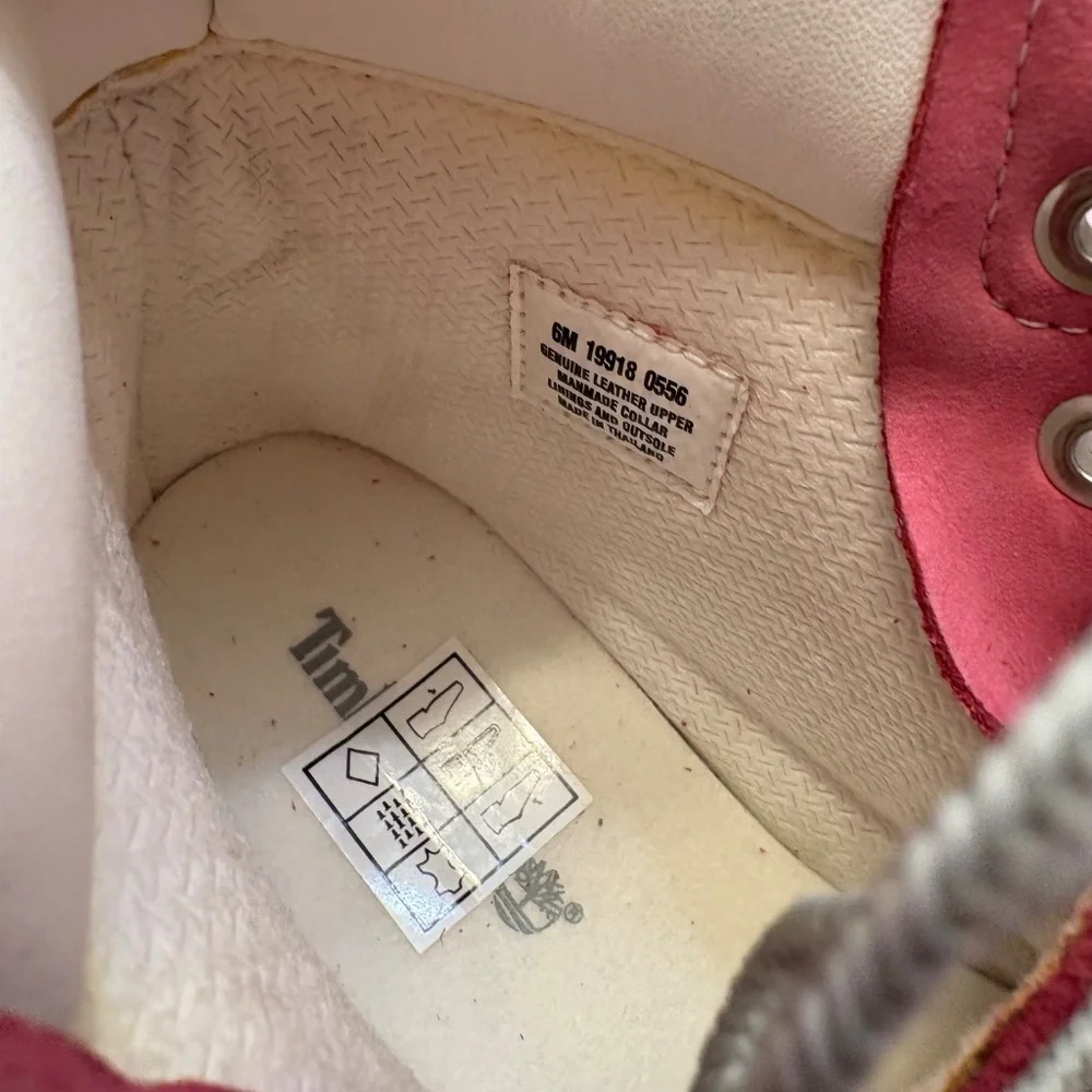Timberland 6M pink nubuck boots NEW